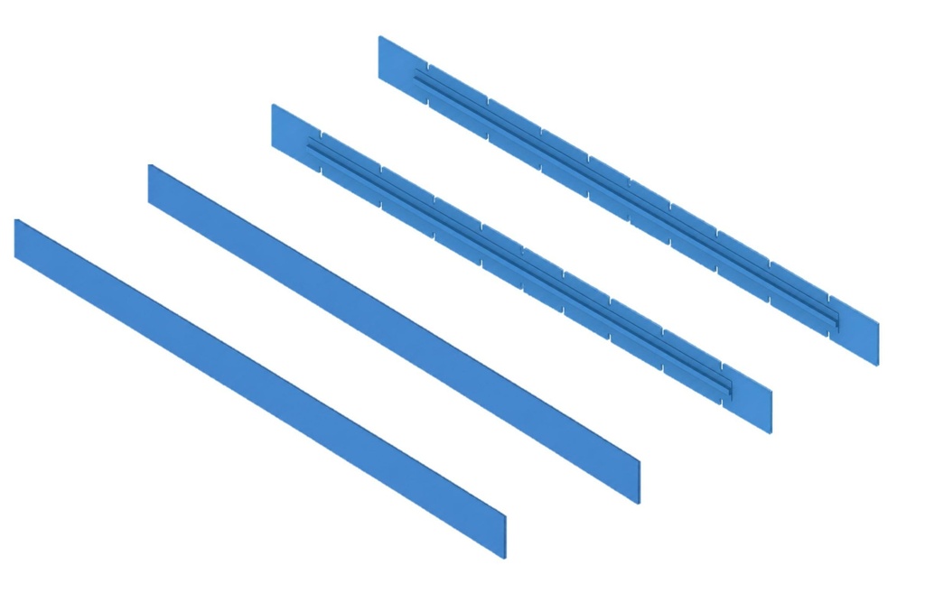 Strisce Tergipavimento in PU Blu BG1 (2 anteriori + 2 posteriori)