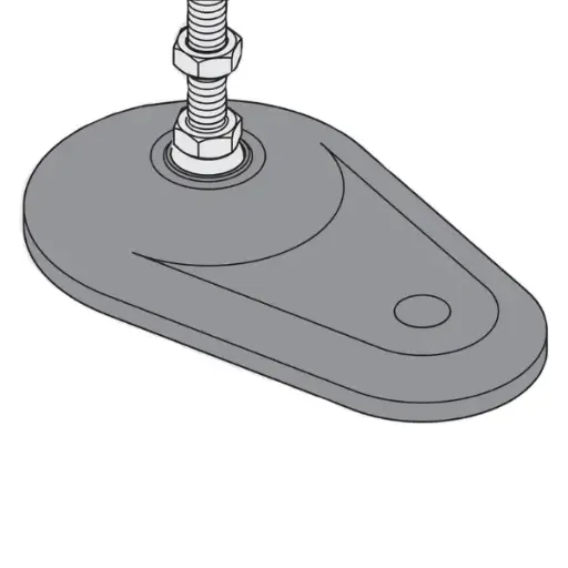 [LP-P60M12-80] Piedino con foro